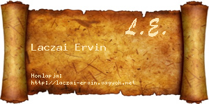 Laczai Ervin névjegykártya