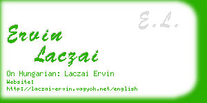 ervin laczai business card